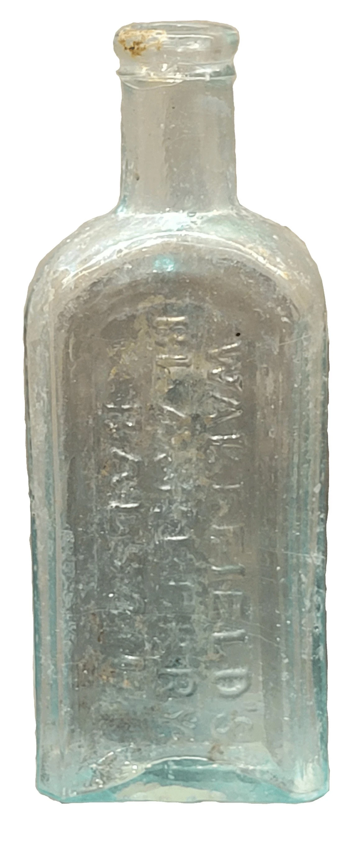 a clear glass bottle with Wakefields imprinted on the glass. No label.