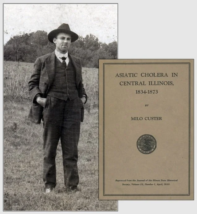 A light-skinned man stands in a dark plaid 3-piece suit, tie, and hat. He's outdoors, with grasses and trees in the background. He has both hands in his pocket. Superimposed on the photo is a booklet title